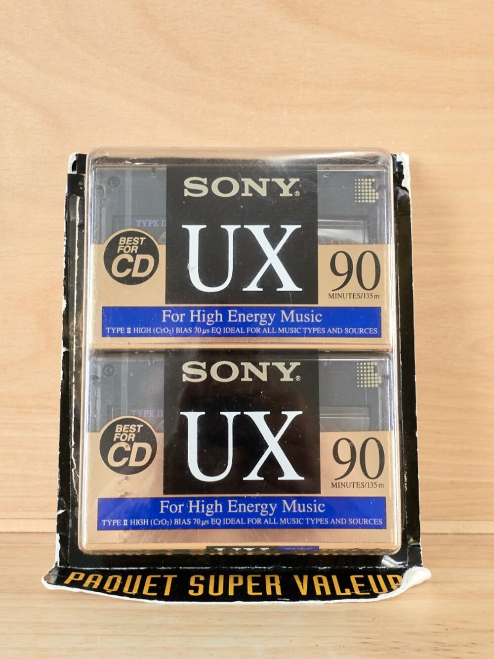 Sony UX 90 Type II High Bias Blank Audio Cassette Tapes 4-Pack New Sealed